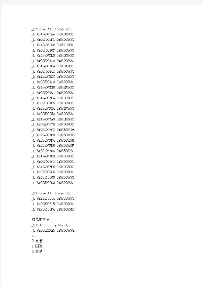 空之轨迹FC金手指代码全面解析