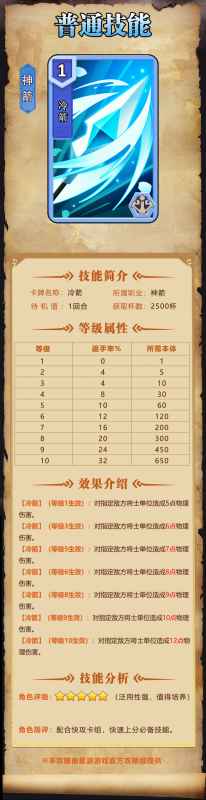 《我是小奇兵》神箭冷箭技能深度解析：图鉴、评级及实战用法