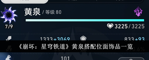 《崩坏：星穹铁道》黄泉角色位面饰品搭配指南