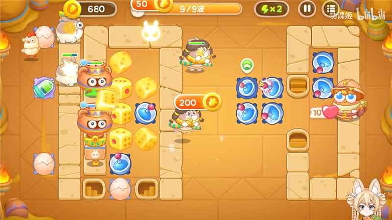 保卫萝卜4法老归来第68关蛋壳战术全解析