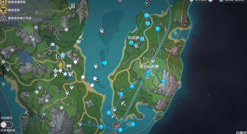 原神白露区水神瞳分布全攻略