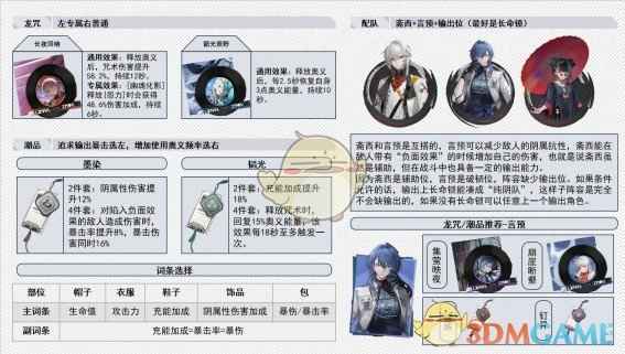 归龙潮斋西培养及潮品选择攻略