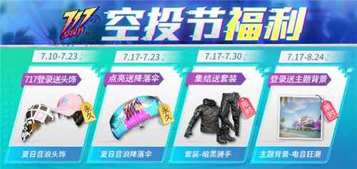和平精英夏日音浪降落伞获取攻略：717空投节活动详解