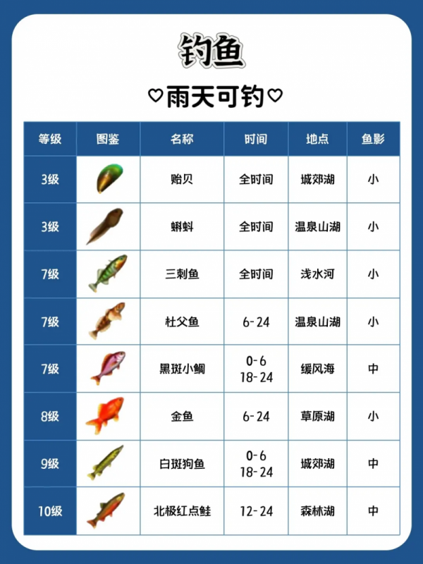 心动小镇雨天玩法全解析：时间、鱼虫、互动与稀有鱼获取指南