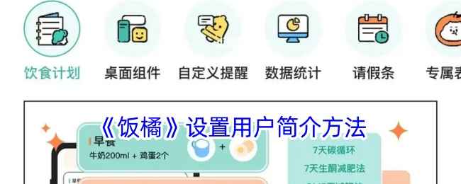 如何在饭橘App中设置并优化吸引人的用户简介