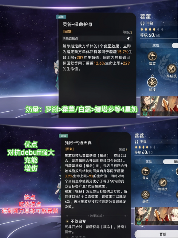 崩坏星穹铁道藿藿星魂抽哪个最好？一星魂与六星魂深度解析