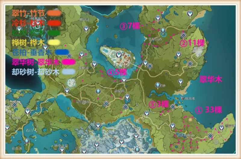 原神尘歌壶木材采集全攻略：种类、位置与高效收集方法