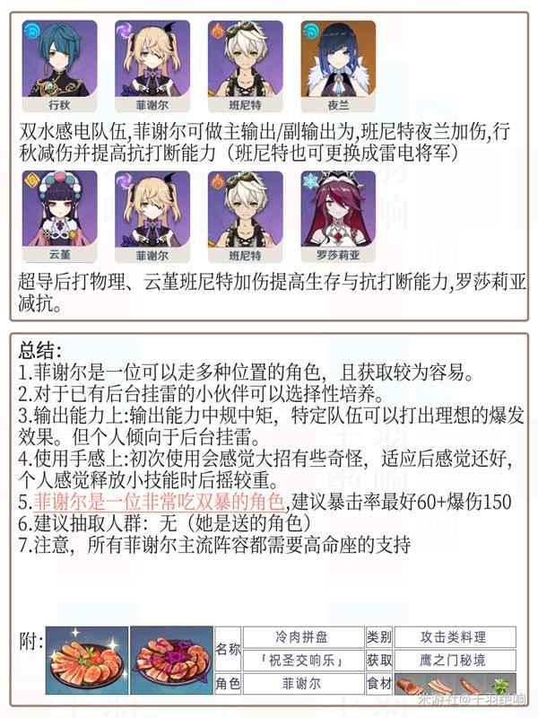 原神菲谢尔培养指南：天赋加点、圣遗物与武器选择全解析