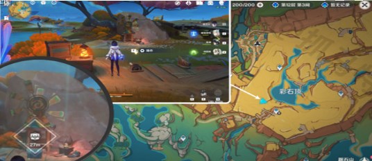 原神绘有涂鸦的裂石怎么找