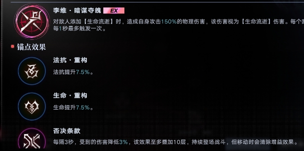 无期迷途李维重构加点全攻略