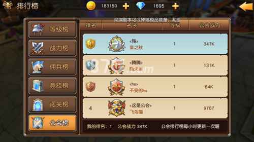 天堂战记排行榜全解析：涵盖六大榜单及排名规则