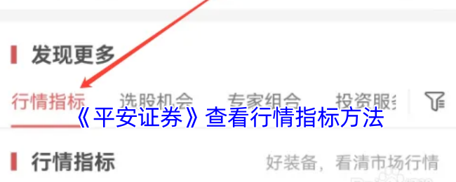 平安证券APP行情指标使用指南