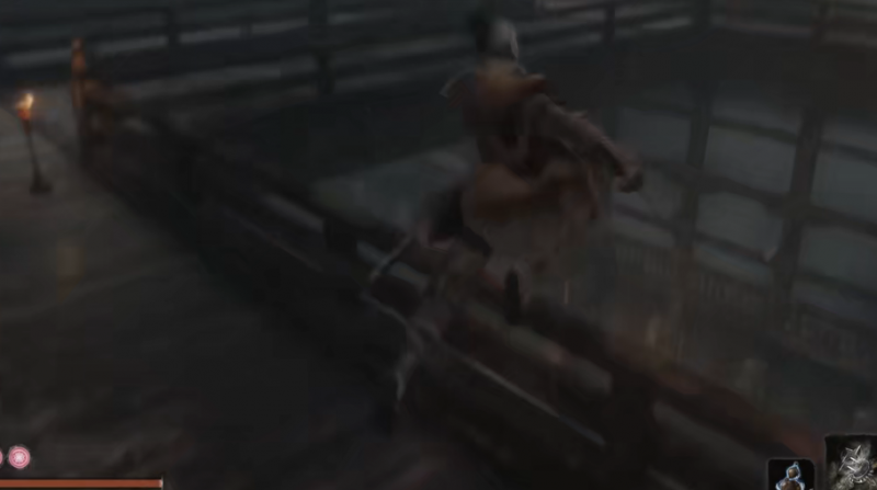 只狼忍义手机关伞的位置