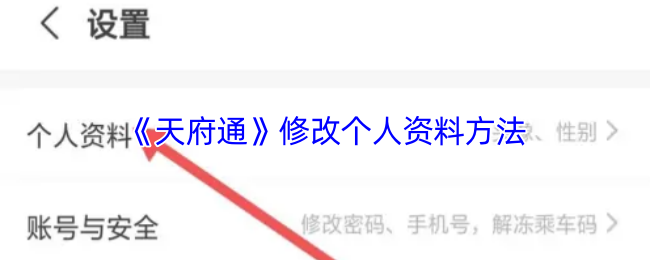 天府通修改个人信息攻略：简单几步轻松搞定