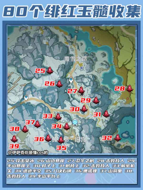 原神龙脊雪山绯红玉髓收集全攻略
