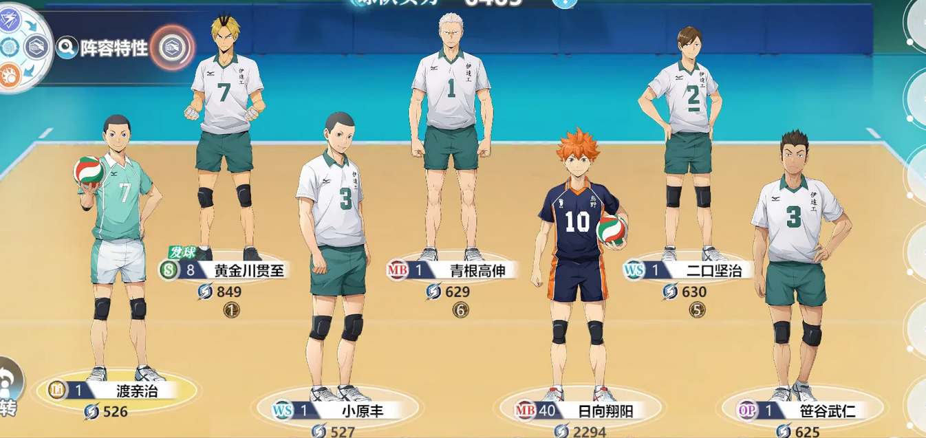 排球少年手游国服阵容怎么搭？