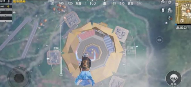 和平精英天空赛场八角笼怎么进