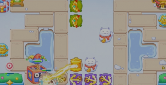 保卫萝卜4胡桃夹子第5关通关攻略与心得：回旋镖与正极电池的搭配运用