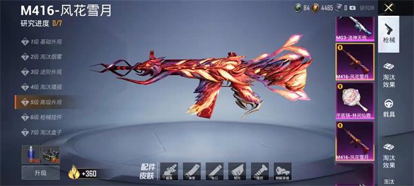 和平精英M416风花雪月皮肤满级升级成本深度解析