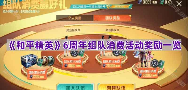 和平精英6周年组队消费活动奖励全解析