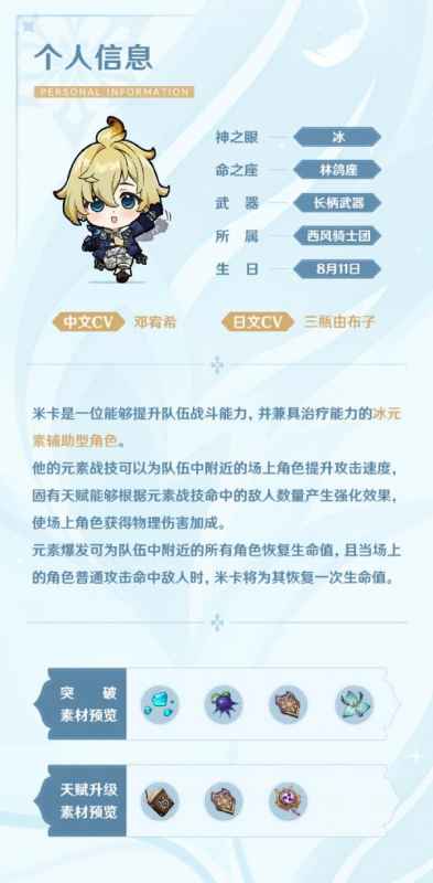 原神新角色米卡深度解析：技能、故事与玩法全面介绍