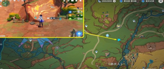 原神绘有涂鸦的裂石怎么找