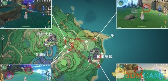 原神4.3绯樱绣球高效采集路线与分布图详解
