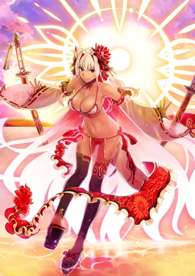 命运冠位指定日服泳装铃鹿御前灵基立绘全解析