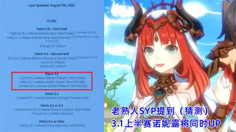 原神3.1版本卡池角色顺序时间及预测分析