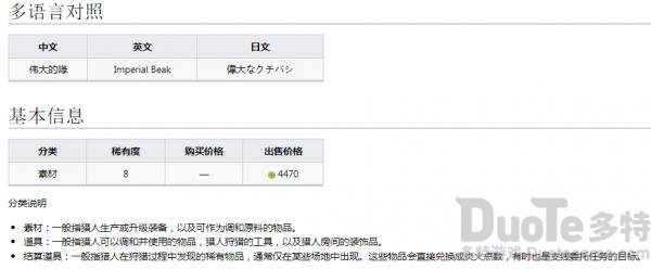 怪物猎人崛起曙光伟大的喙获取指南
