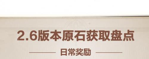 原神2.6版本原石奖励全解析：如何获取最大化原石奖励