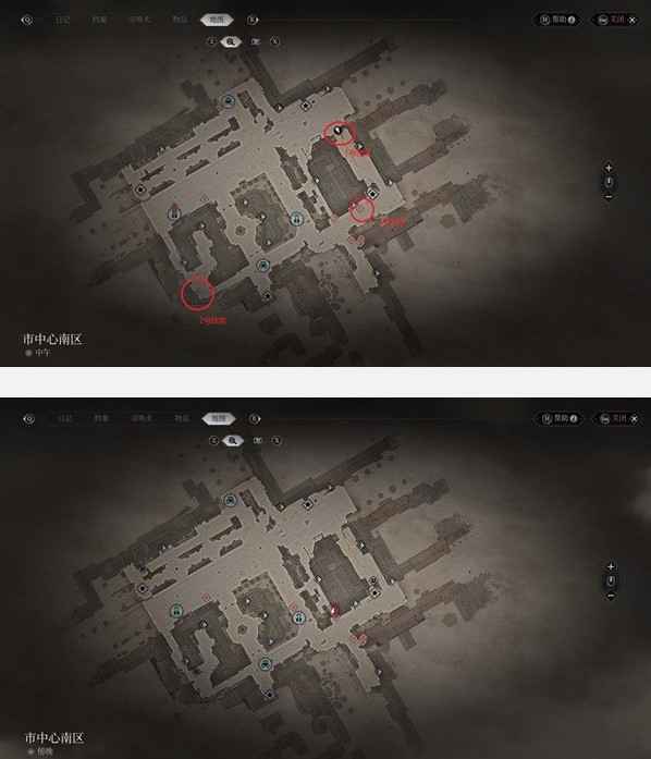 奇唤士市中心南区十二地标位置详解